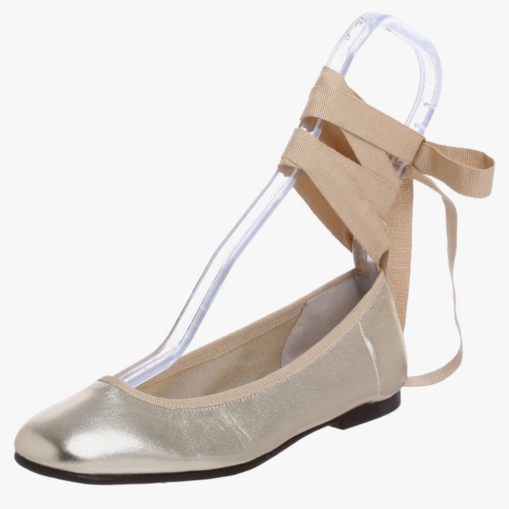 Hollywould Silver Ballet Flats - 7